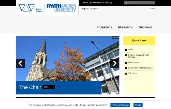 Vorschau von www.math1.rwth-aachen.de, Fachgruppe Mathematik der RWTH Aachen