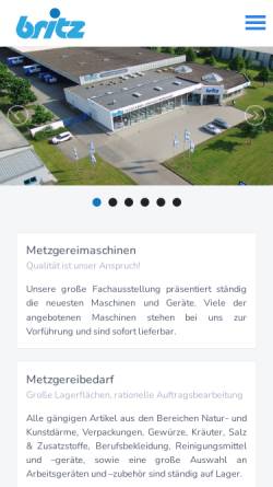 Vorschau der mobilen Webseite britz-trier.de, Franz Britz + Söhne OHG