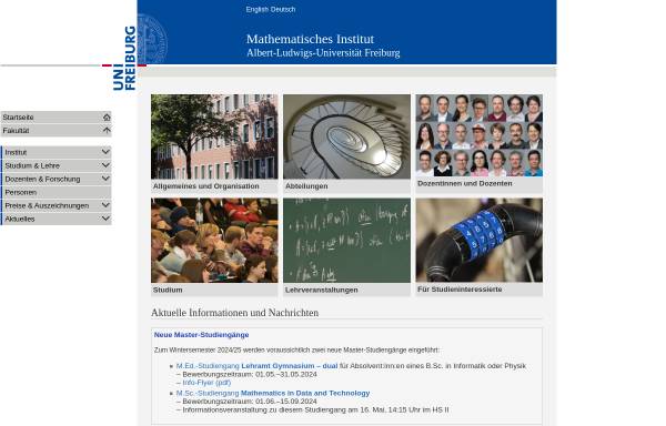 Mathematisches Institut der Universität Freiburg
