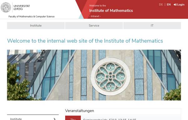 Vorschau von www.mathematik.uni-leipzig.de, Mathematisches Institut der Universität Leipzig