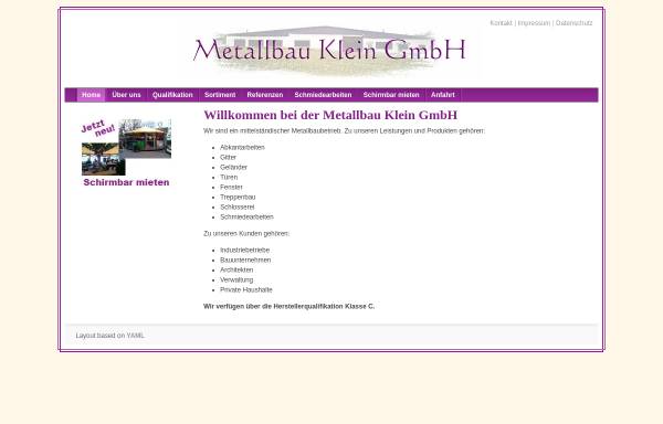 Vorschau von www.metallbau-klein.com, Metallbau Klein & Sohn