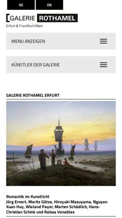 Vorschau der mobilen Webseite www.rothamel.de, Galerie Rothamel