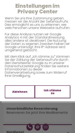 Vorschau der mobilen Webseite www.anger-vital-apotheke.de, Anger Vital Apotheke