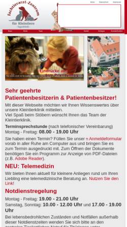Vorschau der mobilen Webseite www.kleintierklinik-kroell.de, Dr. Bodo Kröll und Gunter Zeise
