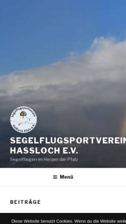 Vorschau der mobilen Webseite www.sfsv-hassloch.de, Segelflugsportverein Hassloch Pfalz e.V.