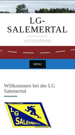 Vorschau der mobilen Webseite www.lg-salemertal.de, Leichtathletik-Gemeinschaft Salemertal)