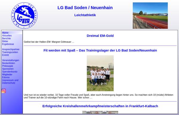 Vorschau von www.lg-bsn.de, LG Bad Soden/Neuenhain Leichtathletik