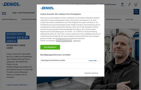 Vorschau von www.denios.de, Denios AG