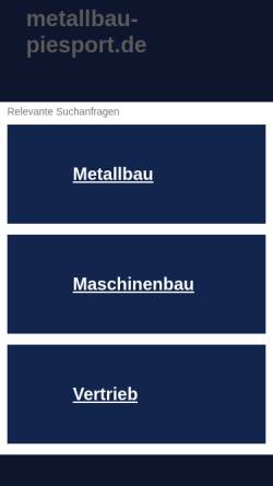 Vorschau der mobilen Webseite www.metallbau-piesport.de, Metallbau-Heizung-Sanitär Günter Eckstein