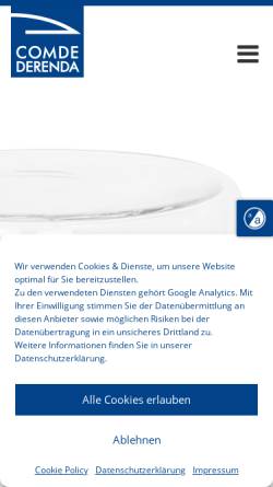 Vorschau der mobilen Webseite www.derenda.de, Ingenieurbüro Norbert Derenda