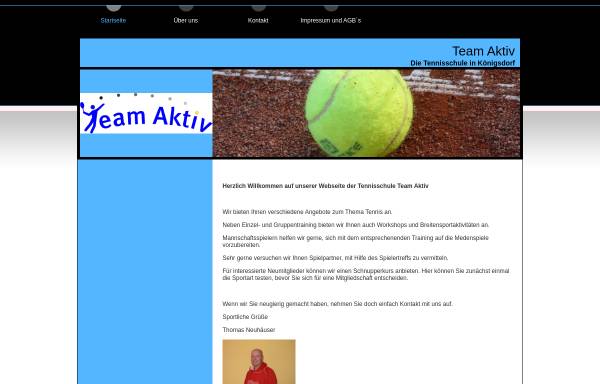 Vorschau von www.team-aktiv.de, Tennisschule Neuhäuser