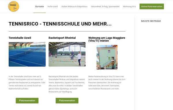 Vorschau von tennisrico.ch, Tennisschule Rico Altermatt