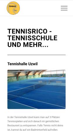 Vorschau der mobilen Webseite tennisrico.ch, Tennisschule Rico Altermatt
