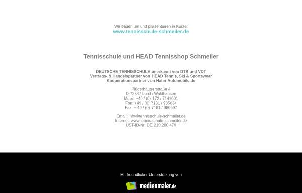 Vorschau von www.tennisschule-schmeiler.de, Tennisschule Schmeiler