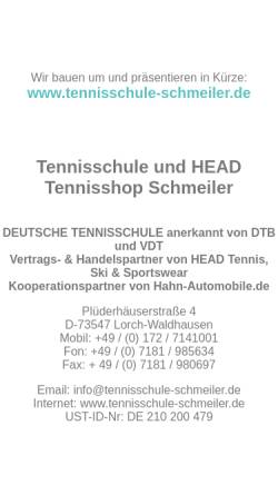 Vorschau der mobilen Webseite www.tennisschule-schmeiler.de, Tennisschule Schmeiler