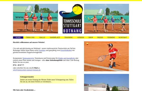 Vorschau von www.tennisschule-stuttgart-botnang.de, Tennisschule Stuttgart-Botnang