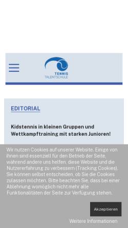 Vorschau der mobilen Webseite www.tennistalentschule.ch, Tennistalentschule Zürich