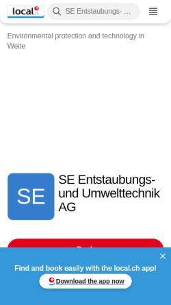 Vorschau der mobilen Webseite yellow.local.ch, SE Entstaubungs- und Umwelttechnik AG