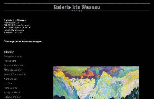 Vorschau von www.wazzau.com, Galerie Iris Wazzau