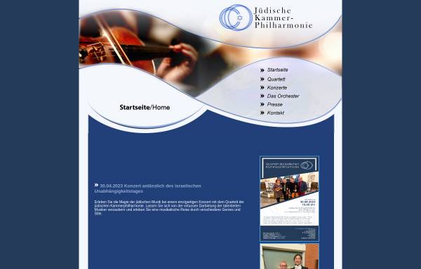 Vorschau von www.juedische-kammerphilharmonie.de, Jüdische Kammerphilharmonie