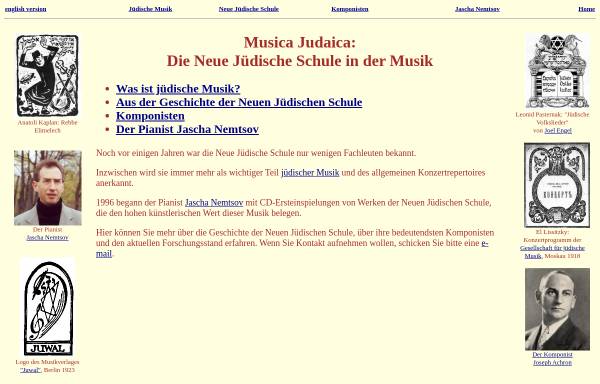Vorschau von www.musica-judaica.com, Die Neue Jüdische Schule in der Musik