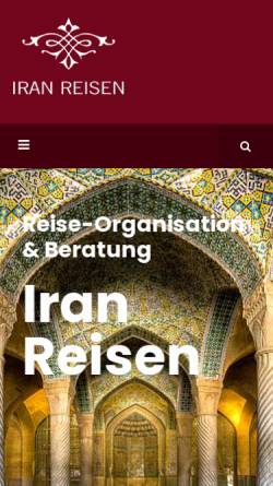 Vorschau der mobilen Webseite www.iran-reisen.de, Iran-Reisen.de