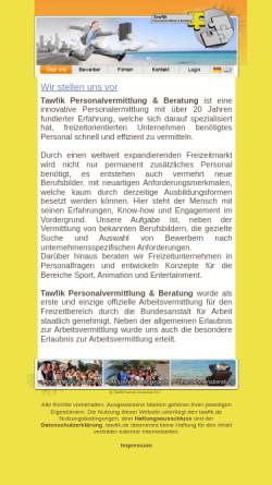 Vorschau der mobilen Webseite www.tawfik.de, Amir Tawfik - private Arbeitsvermittlung