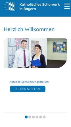 Vorschau der mobilen Webseite www.schulwerk-bayern.de, Lehrerpilot - Katholisches Schulwerk in Bayern