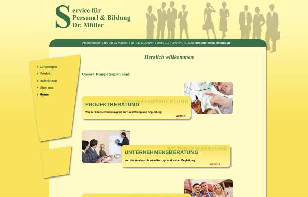 Vorschau von www.personal-bildung.de, Personal und Bildung - Dr. Sigrid Müller