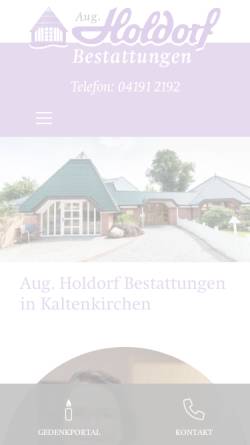 Vorschau der mobilen Webseite www.holdorf-bestattungen.de, August Holdorf Bestattungen
