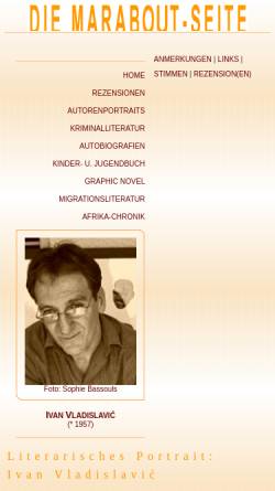 Vorschau der mobilen Webseite www.marabout.de, Ivan Vladislavic