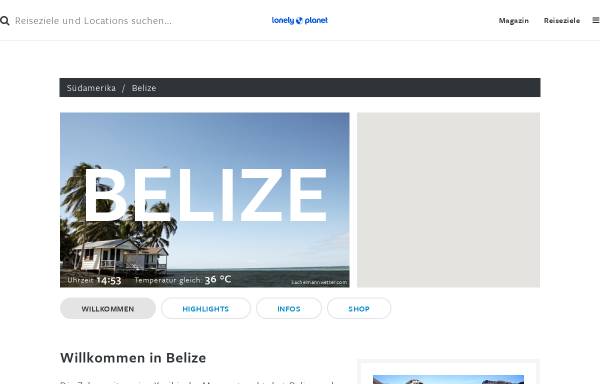 Vorschau von www.lonelyplanet.de, Lonely Planet Belize