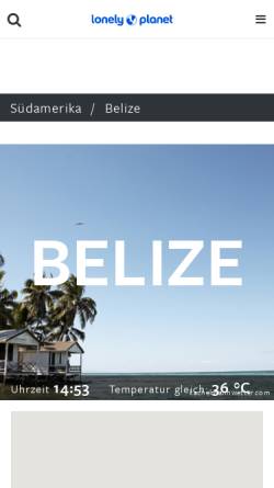 Vorschau der mobilen Webseite www.lonelyplanet.de, Lonely Planet Belize