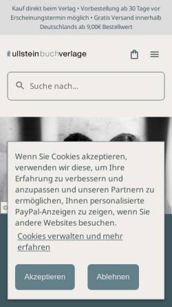 Vorschau der mobilen Webseite www.ullsteinbuchverlage.de, List