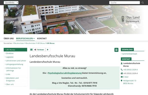 Vorschau von www.lbs-murau.ac.at, Landesberufsschule Murau