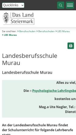 Vorschau der mobilen Webseite www.lbs-murau.ac.at, Landesberufsschule Murau