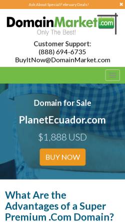 Vorschau der mobilen Webseite www.planetecuador.com, Planet Ecuador