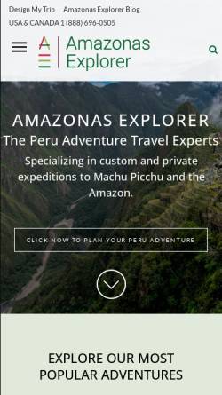 Vorschau der mobilen Webseite www.amazonas-explorer.com, Amazonas Explorer