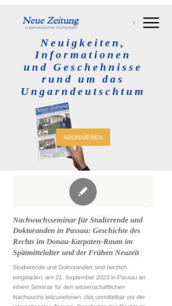 Vorschau der mobilen Webseite neue-zeitung.hu, Neue Zeitung