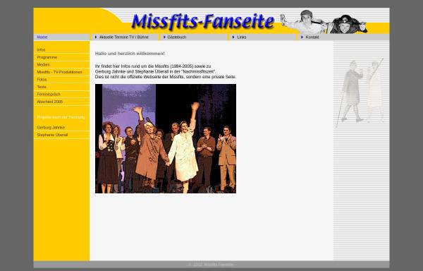 Vorschau von www.missfits-fanseite.wilmarenz.de, Missfits-Fanseite