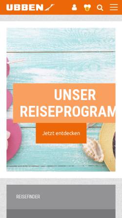 Vorschau der mobilen Webseite www.ubben-reisen.de, Ubben-Reisen GmbH