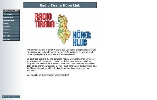Vorschau von www.agdx.de, Radio Tirana Hörerklub