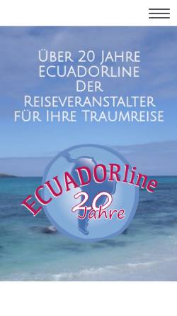 Vorschau der mobilen Webseite www.ecuadorline.de, EcuadorLine - Informationsdienst