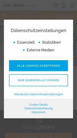 Vorschau der mobilen Webseite apple.conserve.de, CONSERVE Apple Mac Service & Support Köln-Mitte