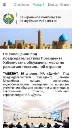 Vorschau der mobilen Webseite www.gk-usbekistan.de, Usbekistan