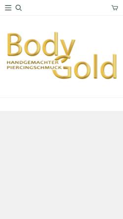 Vorschau der mobilen Webseite www.body-gold.de, Body Gold, Ramona Leidl