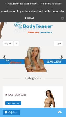 Vorschau der mobilen Webseite bodyteaser.com, BodyTeaserJewelry, Di Garda