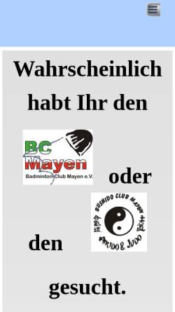 Vorschau der mobilen Webseite www.bcmayen.de, Bushido Club Mayen e.V.