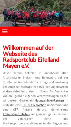 Vorschau der mobilen Webseite www.rsc-mayen.de, Radsportclub Eifelland Mayen e.V.
