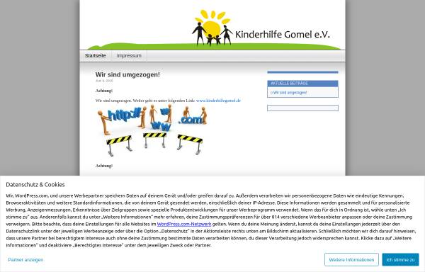 Vorschau von kinderhilfegomel.wordpress.com, Arbeitskreis Kinderhilfe Gomel